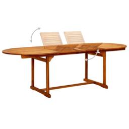 Berkfield Home 7 Piece Garden Dining Set Solid Wood Acacia in Brown - thumbnail 5