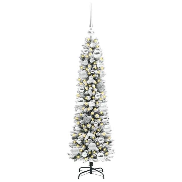 Berkfield Home Stunning Artificial Christmas Tree with 150 LEDs Green & white - image 1