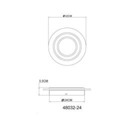 Netlighting Jayden 32cm Semi Flush Ceiling Light Anthracite LED 3000K in Grey - thumbnail 6