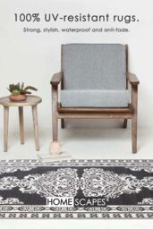 Homescapes Luxury Outdoor Rug Waterproof Reversible for Garden, Monochrome Motif in Black - Size: 120 cm x 180 cm - thumbnail 3