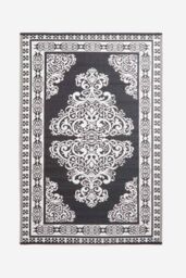 Homescapes Luxury Outdoor Rug Waterproof Reversible for Garden, Monochrome Motif in Black - Size: 120 cm x 180 cm