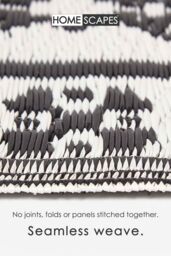 Homescapes Luxury Outdoor Rug Waterproof Reversible for Garden, Monochrome Motif in Black - Size: 120 cm x 180 cm - thumbnail 4