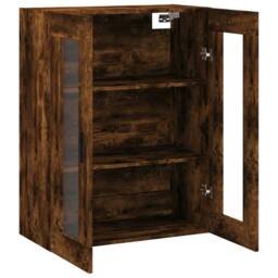 Berkfield Home Wall Mounted Cabinet Smoked Oak 69.5x34x90 cm in Brown - thumbnail 6