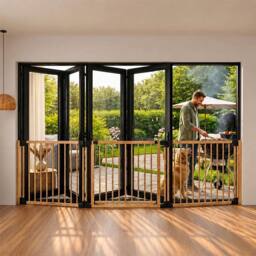 Safetots WOODen Multi Use Safety Barrier, Natural Wood, 76cm High - Size: 96 to 336 cm - thumbnail 8