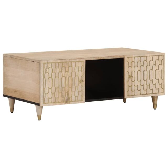 Berkfield Home Coffee Table 100x54x40 cm Solid Wood Mango in Brown - Size: 100 x 54 x 40 cm - image 1