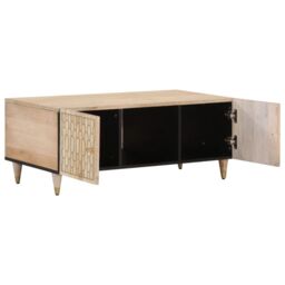 Berkfield Home Coffee Table 100x54x40 cm Solid Wood Mango in Brown - Size: 100 x 54 x 40 cm - thumbnail 2