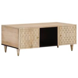 Berkfield Home Coffee Table 100x54x40 cm Solid Wood Mango in Brown - Size: 100 x 54 x 40 cm - thumbnail 1