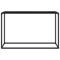 Berkfield Home Console Table Black 120x35x75 cm Tempered Glass - Size: 120 x 35 x 75 cm - thumbnail 2