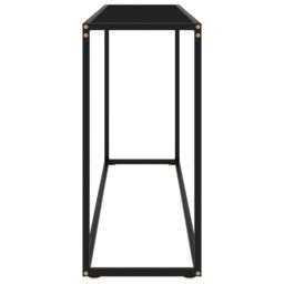 Berkfield Home Console Table Black 120x35x75 cm Tempered Glass - Size: 120 x 35 x 75 cm - thumbnail 3