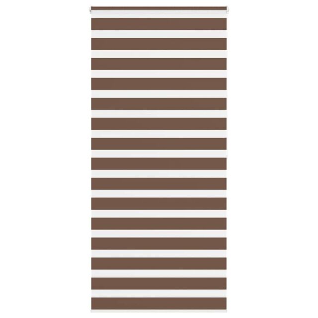 Berkfield Home Zebra Blind Brown 115x200 cm Fabric Width 110.9 cm Polyester - image 1