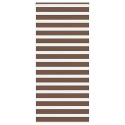 Berkfield Home Zebra Blind Brown 115x200 cm Fabric Width 110.9 cm Polyester - thumbnail 1