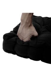 Living and Home Garden Armchair Cotton-Linen Cushion Chair Pad with Handle in Black - thumbnail 8
