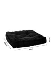 Living and Home Garden Armchair Cotton-Linen Cushion Chair Pad with Handle in Black - thumbnail 9
