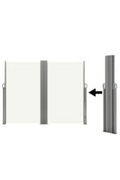 Living and Home 6m W Outdoor Garden Retractable Privacy Double Side Awning in Beige - thumbnail 4