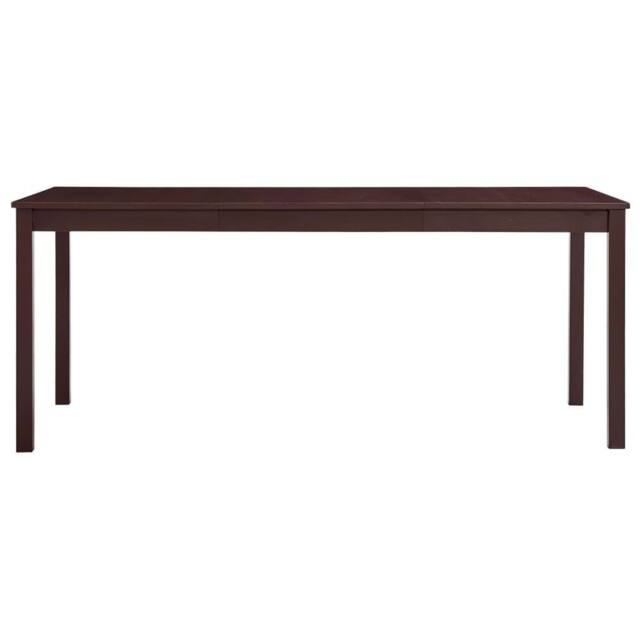 Berkfield Home Dining Table Dark Brown 180x90x73 cm Pinewood - Size: 180 x 90 x 73 cm - image 1