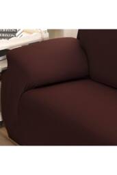 KDMD Polyester Spandex Stretch Sofa Slipcover 2 Seat 1 Piece in Brown - thumbnail 2