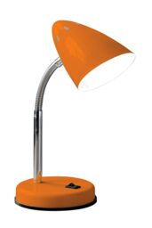 Orsina Red Table Lamp for Work Desk, Desk Lamp with Conical Lamp Head, Long Lasting Iron Bedside Lamp in Orange