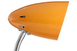 Orsina Red Table Lamp for Work Desk, Desk Lamp with Conical Lamp Head, Long Lasting Iron Bedside Lamp in Orange - thumbnail 3