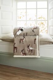 Deyongs Sterling Stag Mocha Heated Sherpa Throw - 140x180cm Soft Blanket - 10 Heat Settings - 1846 in Brown - Size: 140 cm x 180 cm - thumbnail 2