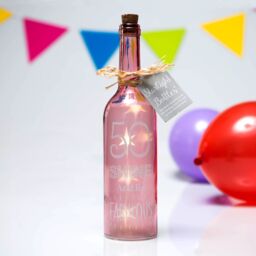 Boxer Gifts Women's 50th Birthday' Starlight Bottle - thumbnail 1