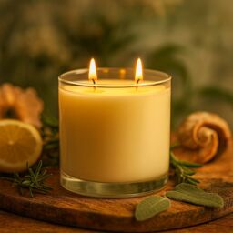 Nicola Spring 400g Soy Wax Scented Candle - Sage Retreat - Aromatherapy Jar Candle in Clear - thumbnail 2