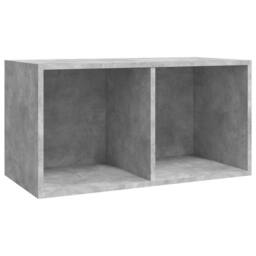 Berkfield Home Vinyl Storage Box Concrete Grey 71x34x36 cm Engineered Wood - Size: 71 x 34 x 36 cm - thumbnail 2