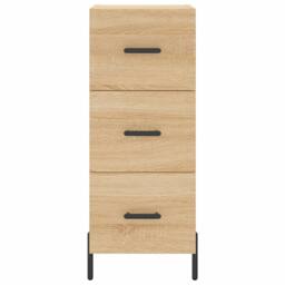 Berkfield Home Sideboard Sonoma Oak 34.5x34x90 cm Engineered Wood in Light Tan - thumbnail 6