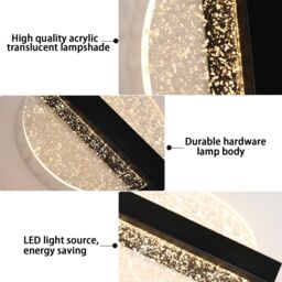 COMELY 12W LED Wall Light, Modern Indoor Wall Lamp, Round LED Wall Sconce in Warm White - thumbnail 8