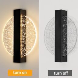 COMELY 12W LED Wall Light, Modern Indoor Wall Lamp, Round LED Wall Sconce in Warm White - thumbnail 9