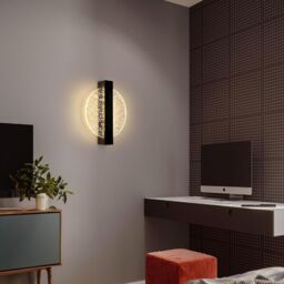 COMELY 12W LED Wall Light, Modern Indoor Wall Lamp, Round LED Wall Sconce in Warm White - thumbnail 3