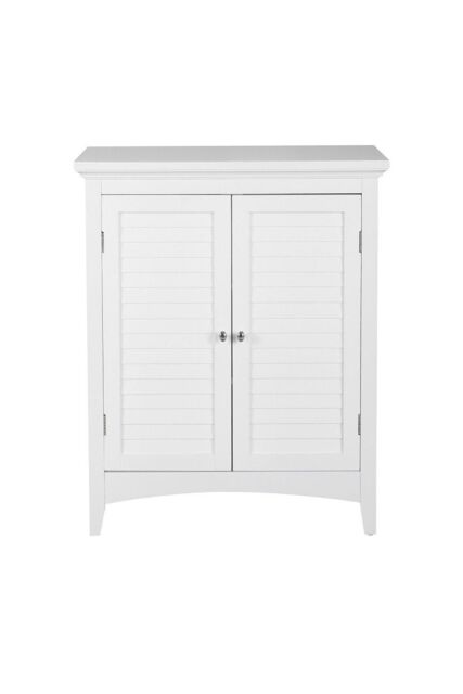 Teamson Home Bathroom White Wooden Free Standing Cabinet Unit - image 1