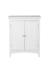 Teamson Home Bathroom White Wooden Free Standing Cabinet Unit - thumbnail 2