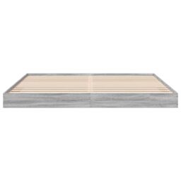 Berkfield Home Bed Frame without Mattress Grey Sonoma 180x200 cm Super King Engineered Wood - thumbnail 4