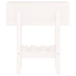 Berkfield Home Beautiful Garden Planter White 62x30x69 cm Solid Wood Pine - Size: 62 x 30 x 69 cm - thumbnail 6