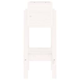 Berkfield Home Beautiful Garden Planter White 62x30x69 cm Solid Wood Pine - Size: 62 x 30 x 69 cm - thumbnail 5