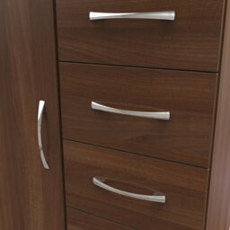Ready Assembled 2 U Hampshire 1 Door 5 Drawer Childrens Wardrobe (Ready Assembled) in Walnut - thumbnail 4
