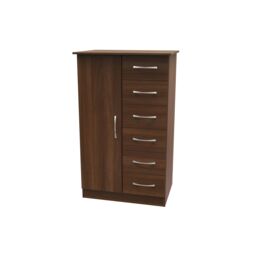 Ready Assembled 2 U Hampshire 1 Door 5 Drawer Childrens Wardrobe (Ready Assembled) in Walnut - thumbnail 3