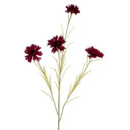 Lemon Pavilion Furniture and Decor Cornflower Stem Artificial Flower - Plastic - L20xW20xH77 cm Burgundy - thumbnail 2