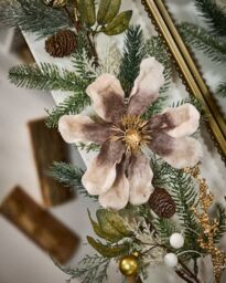 Dibor Magnolia Blush Xmas Table Decoration Christmas Garland 1.8m - Size: Large - thumbnail 2