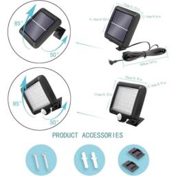 Kelvenix 4 Pack Solar LED Security Lights, Wall Lamp for Yard Outdoor Garden in Black - thumbnail 2