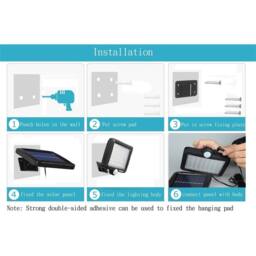 Kelvenix 4 Pack Solar LED Security Lights, Wall Lamp for Yard Outdoor Garden in Black - thumbnail 4
