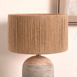 Ruma Natural Rope 30cm Cylinder Lamp Shade for Table Lamps in Beige - Size: 16 inches - thumbnail 1