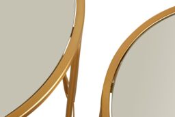 Orsina Set Of 2 Hairpin Design Side Tables, Modern Accent Tables, Gold Finished Nesting Table, Decorative Round Table - thumbnail 5