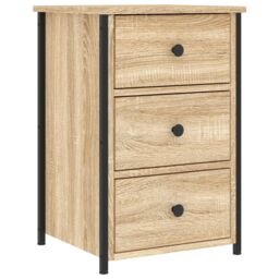Berkfield Home Bedside Cabinets 2 pcs Sonoma Oak 40x36x60 cm Engineered Wood in Brown - Size: 40 x 36 x 60 cm - thumbnail 5
