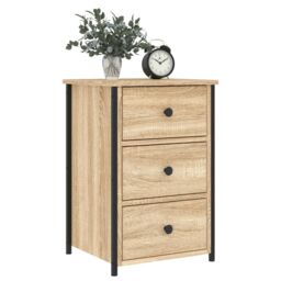 Berkfield Home Bedside Cabinets 2 pcs Sonoma Oak 40x36x60 cm Engineered Wood in Brown - Size: 40 x 36 x 60 cm - thumbnail 3