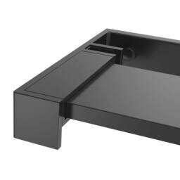 Berkfield Home Shower Shelf for Walk-in Shower Wall Black 115 cm Aluminium - thumbnail 6