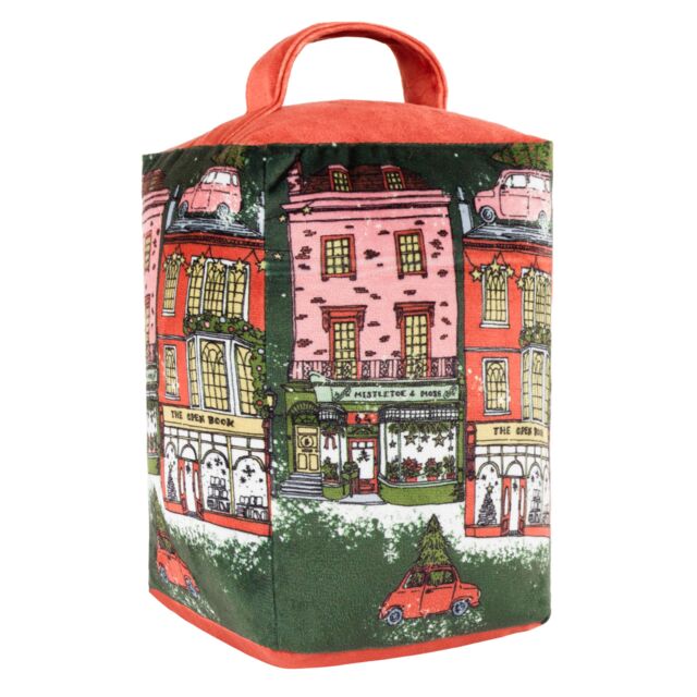 Furn Christmas Spirit Velvet Festive Novelty Door Stop - image 1