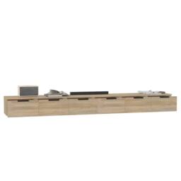 Berkfield Home Wall Cabinets 2 pcs Sonoma Oak 102x30x20 cm Engineered Wood in Light Oak - Size: 102 x 30 x 20 cm - thumbnail 4