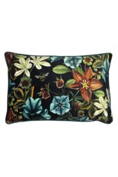 Evans Lichfield Midnight Garden Floral Printed Cushion in Teal - Size: 40 cm x 60 cm - thumbnail 1