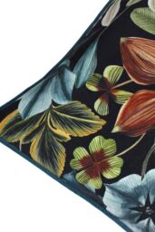 Evans Lichfield Midnight Garden Floral Printed Cushion in Teal - Size: 40 cm x 60 cm - thumbnail 4